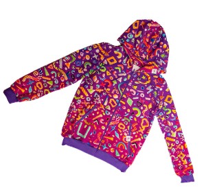 Bluza dresowa rozpinana fioletowe ombre