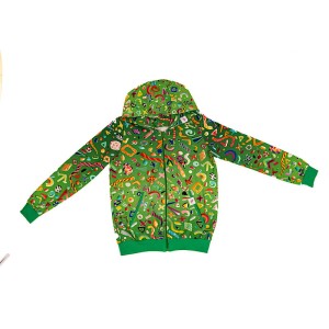 Bluza dresowa rozpinana zielona