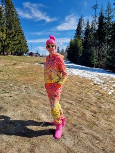 Dres Żółte ombre bluza + spodnie S/M